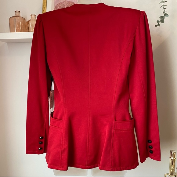 Vintage 80s Emanuel Ungaro Ter Red Blazer - Picture 4 of 15